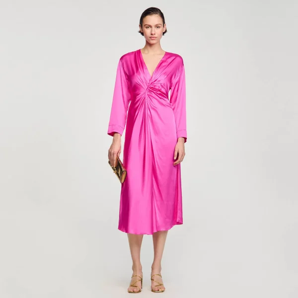 Clearance Robe Longue Drapée Femme Robes