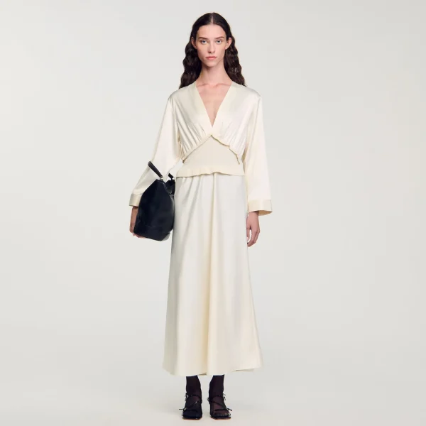 Hot Robe Longue Satinée Femme Robes