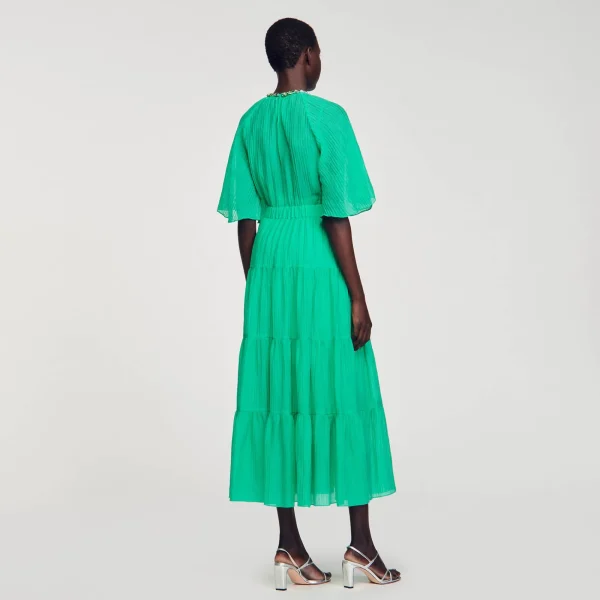 Discount Robe Midi à Col Strassé Femme Robes