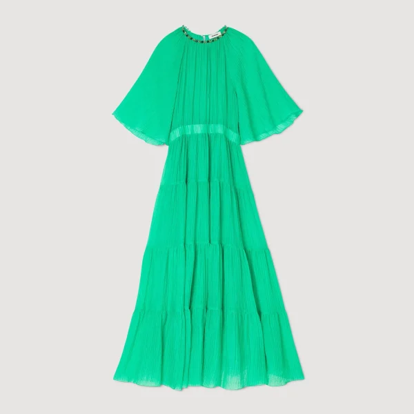 Discount Robe Midi à Col Strassé Femme Robes