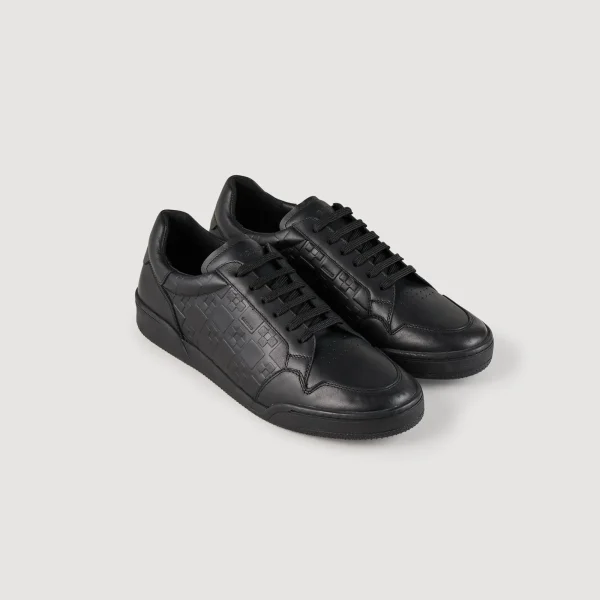 Sale Sneakers En Cuir Embossé Square Cross Homme Sneakers