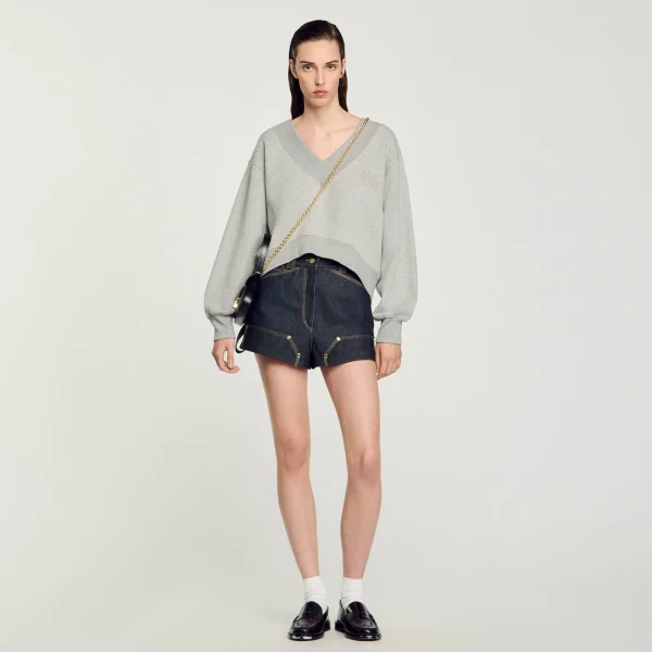 Clearance Sweatshirt Court Femme Pulls & Cardigans