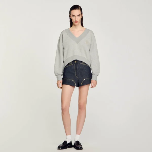 Clearance Sweatshirt Court Femme Pulls & Cardigans