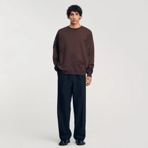 Outlet Sweatshirt Oversize Fleurs Homme Sweats & Joggings