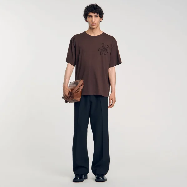 Hot Tee-shirt Oversize Fleur Homme T-Shirts & Polos