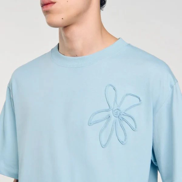 Discount Tee-shirt Oversize Fleur Homme T-Shirts & Polos