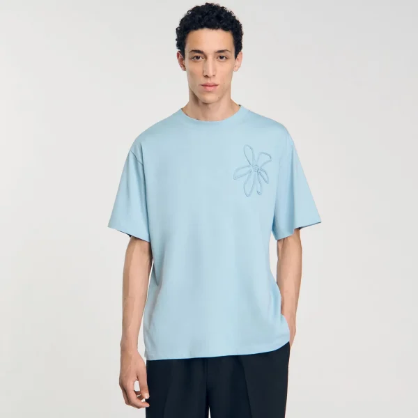 Discount Tee-shirt Oversize Fleur Homme T-Shirts & Polos