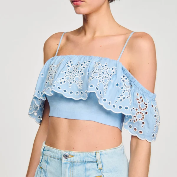 Store Top Court à Volant Femme Tops & Chemises