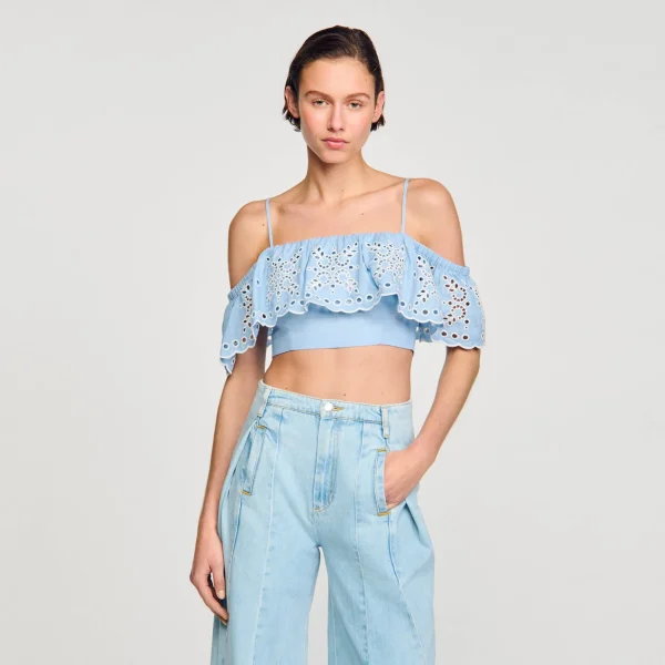 Store Top Court à Volant Femme Tops & Chemises