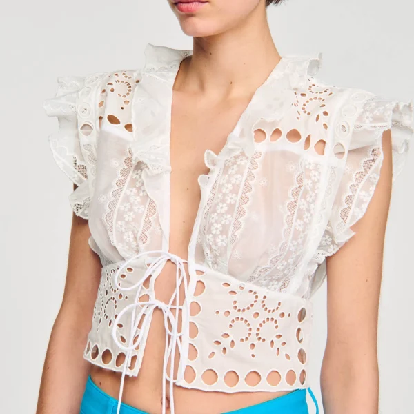 Shop Top Court à Volants Femme Tops & Chemises