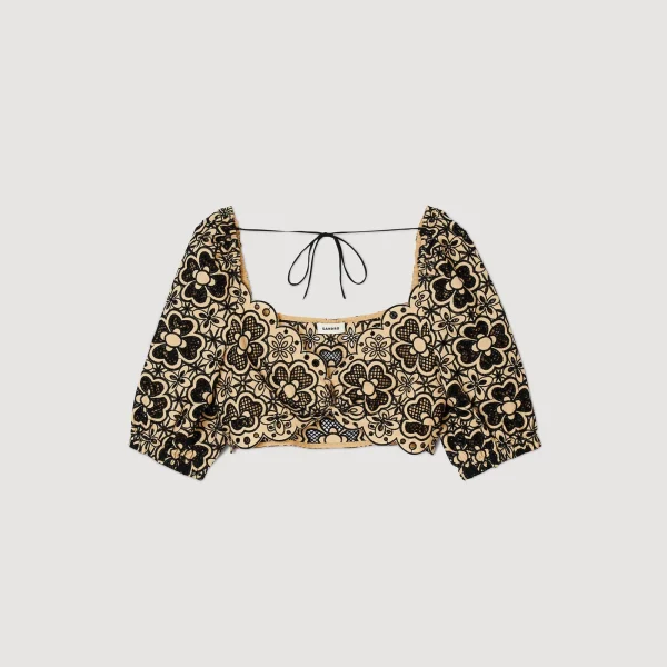 Online Top Court En Broderie Anglaise Femme Tops & Chemises