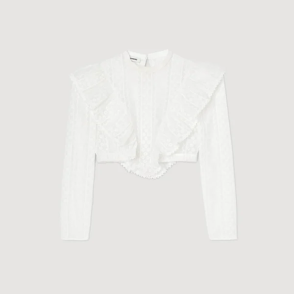 Best Sale Top Court En Broderie Anglaise Femme Tops & Chemises