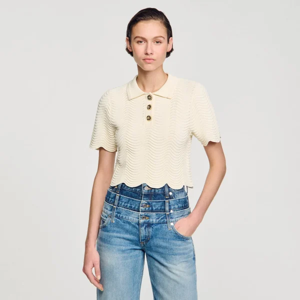 Sale Top Court En Maille Femme Pulls & Cardigans | Tops & Chemises