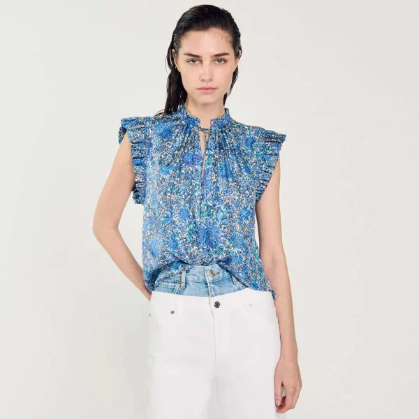 Shop Top Imprimé En Soie Femme Tops & Chemises