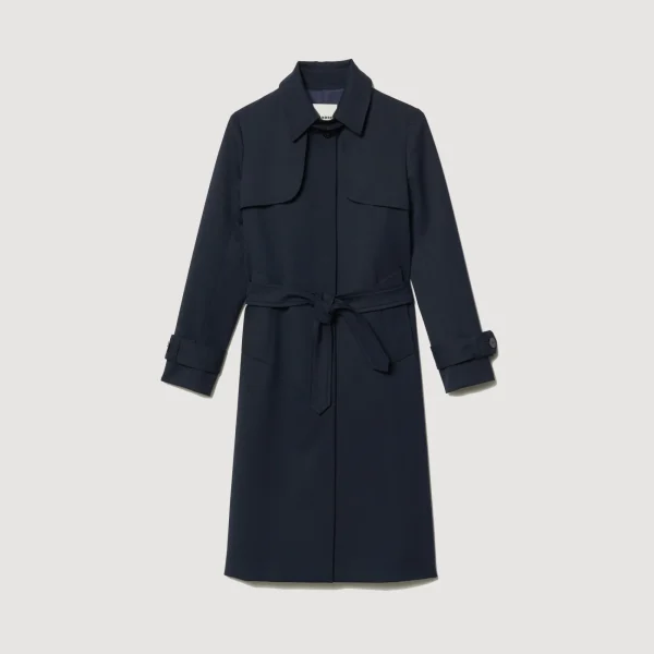 Cheap Trench à Empiècement Plissé Femme Manteaux