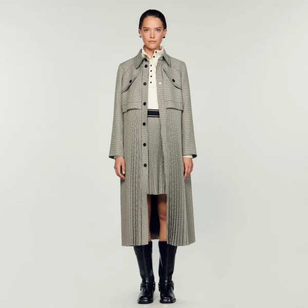 Flash Sale Trench Pied-de-poule Femme Manteaux | Ensembles