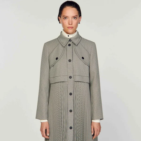 Flash Sale Trench Pied-de-poule Femme Manteaux | Ensembles