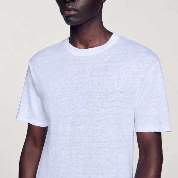 Sale T-shirt En Lin Certifié Homme T-Shirts & Polos