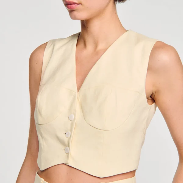 Cheap Veston En Lin Mélangé Femme Costumes | Tops & Chemises